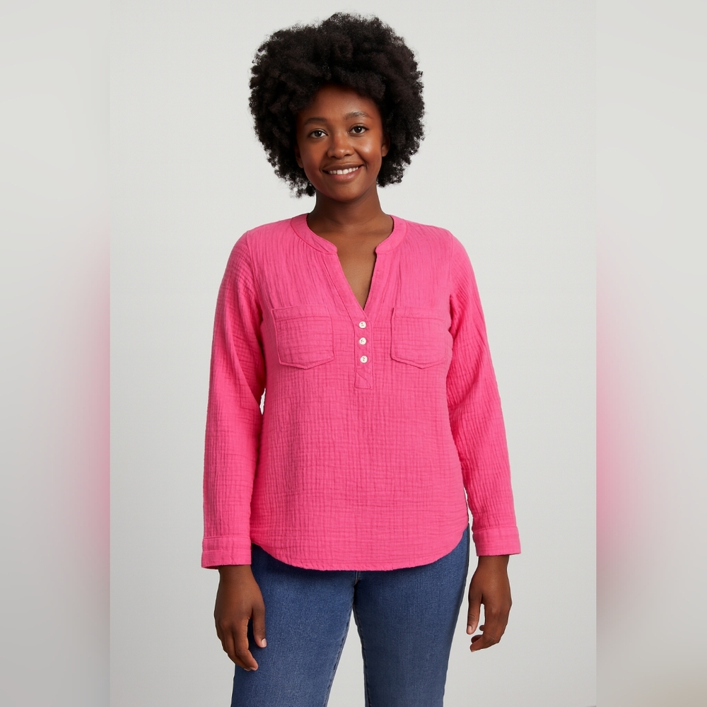 Mote Pink Gauzy Top Flirty Fall Autumn Travel Coquette Girl Artsy Indie